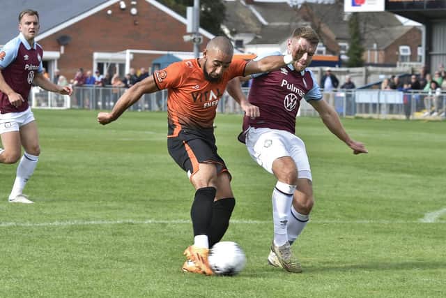 Josh McCammon in action for Peterborough Sports against South Shields. Photo: David Lowndes.