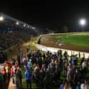 Fans at the 'Farewell to Showground' meeting at the weekend. Photo: David Lowndes.