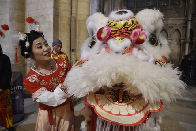 The Lion Dancers put on a spectacular show