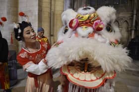 The Lion Dancers put on a spectacular show