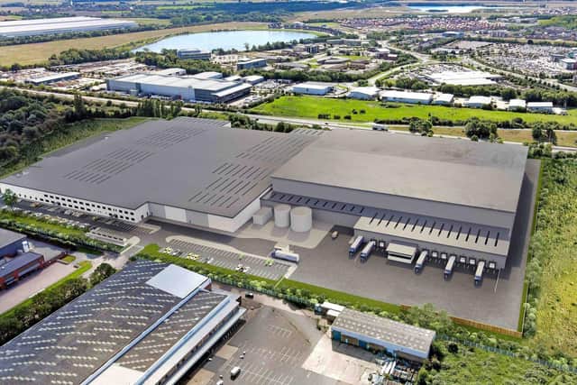 This image shows how the planned Crown Bevcan manufacturing hub will appear after it is built on the former Mars Petcare site in Shrewsbury Avenue, Woodston, Peterborough.
