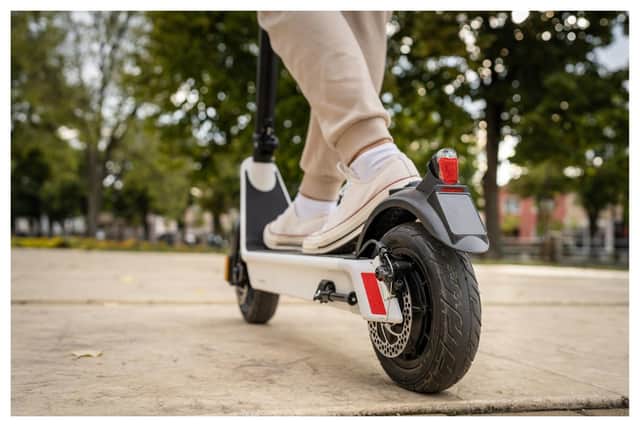 The e-scooter was seized by police