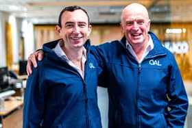 From left, Jake Norman, the new managing director of Peterborough-based OAL, with his father and founder of the company, Harry Norman who remains on the board.