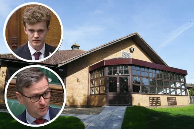 North West Cambridgeshire MP Sam Carling, above, and Peterborough MP Andrew Pakes have voiced their opposition to plans to use the Dragonfly Hotel in Thorpe Meadows, Peterborough, as a refuge for 146 asylum seekers