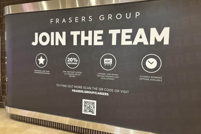 Retail giant Frasers is working with Peterborough Jobcentre to find staff for its new store in Peterborough's Queensgate Shopping Centre