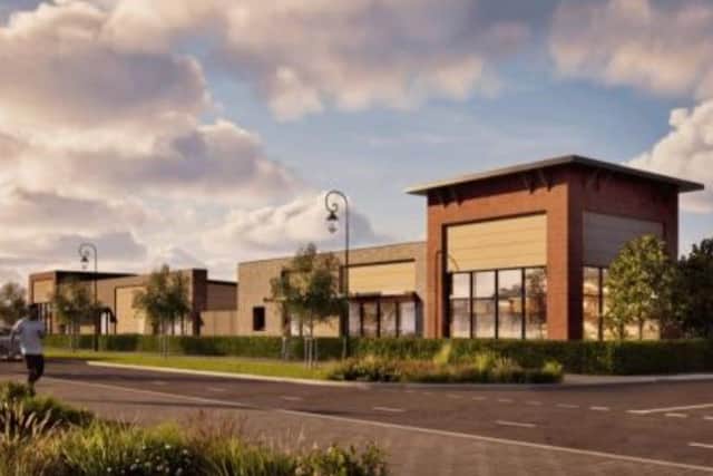 This image shows how the planned Tesco at Hampton Water, Peterborough, will appear once completed.