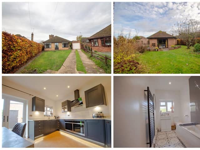 The recently renovated three bedroom bungalow sits on a generous plot