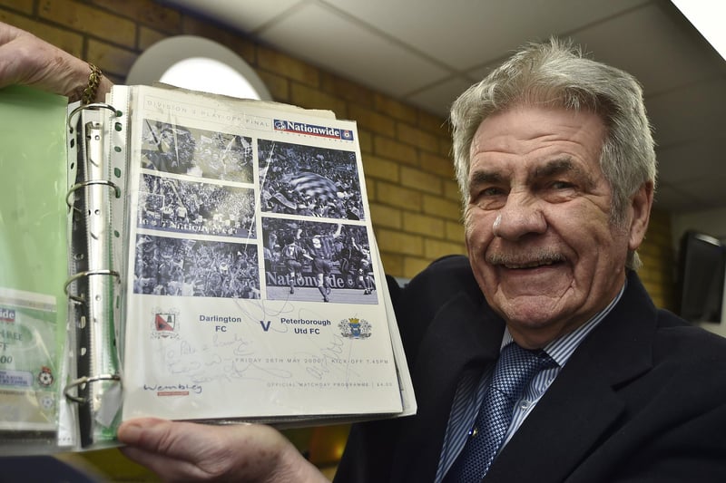 Peter with his signed programme from 2000.