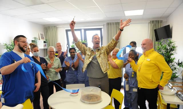 Craig opened the new staff rest area at Peterborough hospital