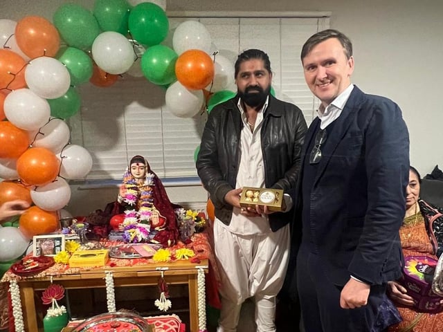 Peterborough MP Andrew Pakes meets Nilesh Parmar.