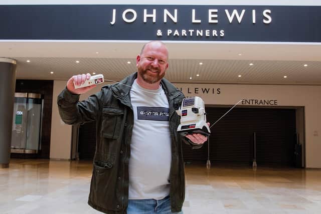 Up to date - Chris photographed Gary Saunders outside what was John lewis.