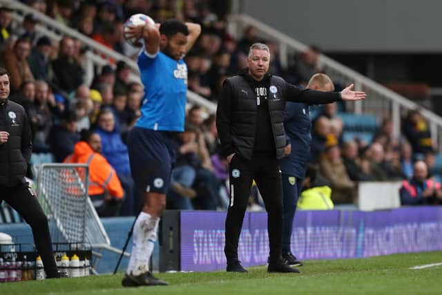 Darren Ferguson asks for more from his players against Oxford. Photo: Joe Dent.
