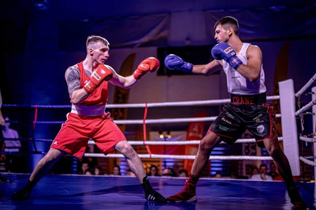 City boxer Charlie Crane (right) in action in Poland.