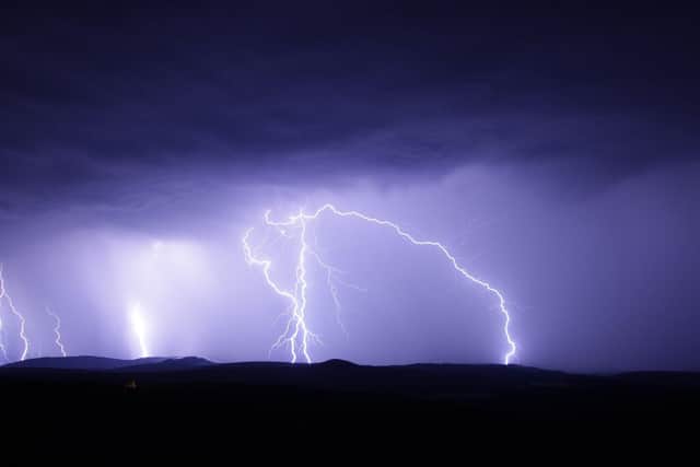 A storm warning is in place