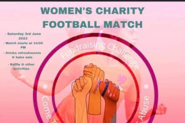 Advert for charity game 