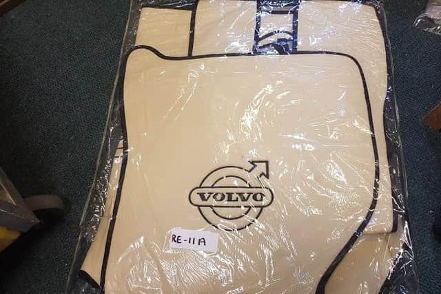 Goods with Volvo logos were among the items seized