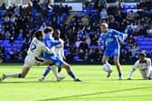 Matt Garbett scores for Posh v Burton. Photo David Lowndes