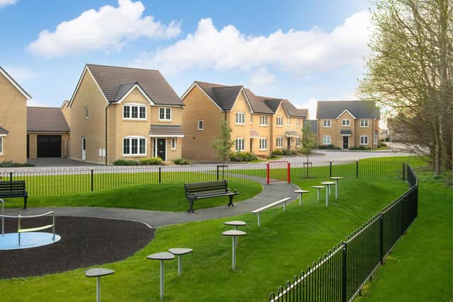 A street scene at Elder Brook in Peterborough, where buyers can take advantage of Bellway’s Countdown to Christmas incentives