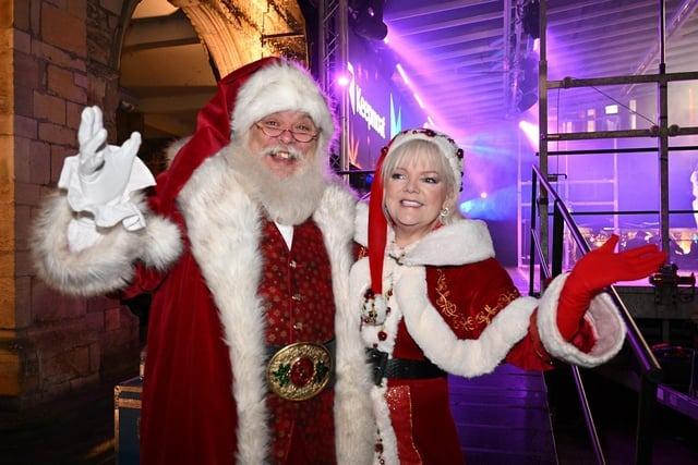 Santa was on hand to switch on the lights