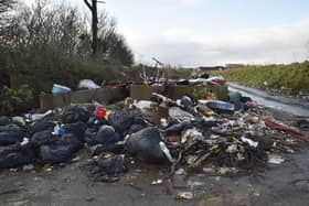 An example of fly-tipping in Peterborough that has gone for years. This was Newborough Road in 2021.