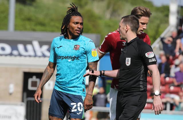 Jevani Brown in action for Exeter City. (Photo by Pete Norton/Getty Images)