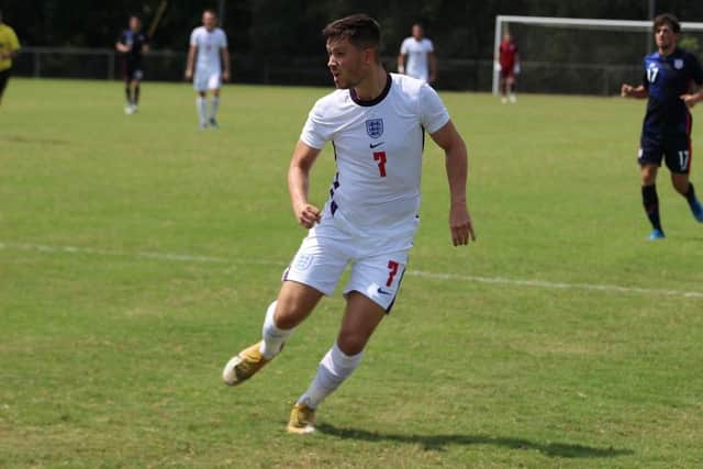 William Palmer in action for England.