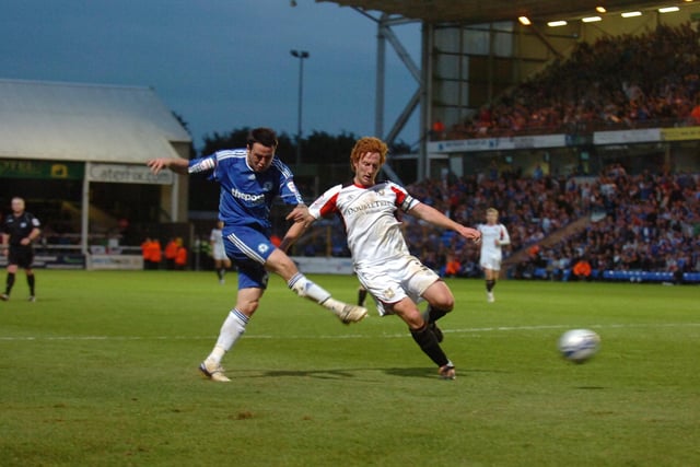 One of the great nights at London Road took place in May 2011 when MK turned up with a 3-2 lead from the first leg of the play-off semi final. The ground was buzzing and Posh were fantastic on the night, you felt whatever the job was, Posh would have got over the line.  
Tomlin was the player fouled that led to Grant McCann's free-kick opener and should have been on the scoresheet himself to make it 3-0 but his angled drive but referee Colin Webster inexplicably pulled play back for a foul on George Boyd in the build-up.