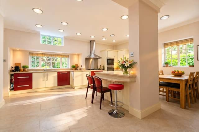 The property's open-plan kitchen