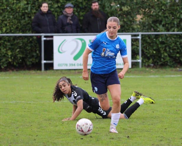 Niamh Connor in action  for Posh Women. Photo: Rubyredphotography