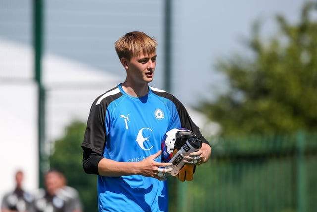 Squad number: 1 Age: 19: Lucas is 6ft 9ins tall, the joint tallest player in the Football League alongside Kyle Hudlin who moved from Solihill Moors to Huddersfield Town in the summer, but has now joined AFC Wimbledon on loan.