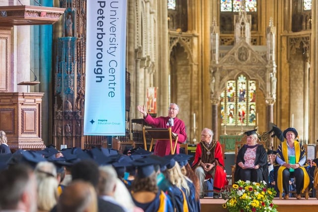 The graduation ceremony in Peterborough Cathedral