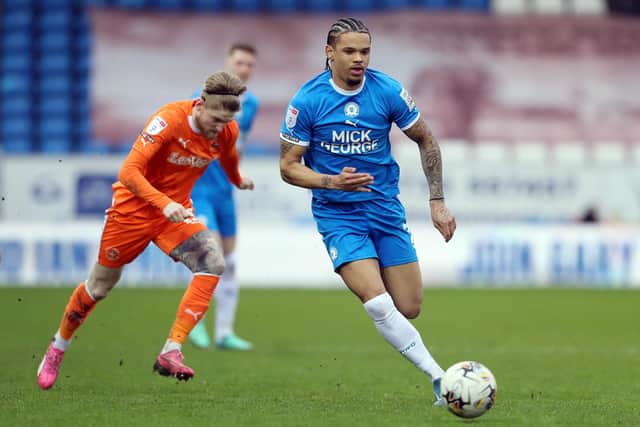 Jadel Katongo in action for Posh. Photo Joe Dent/theposh.com.