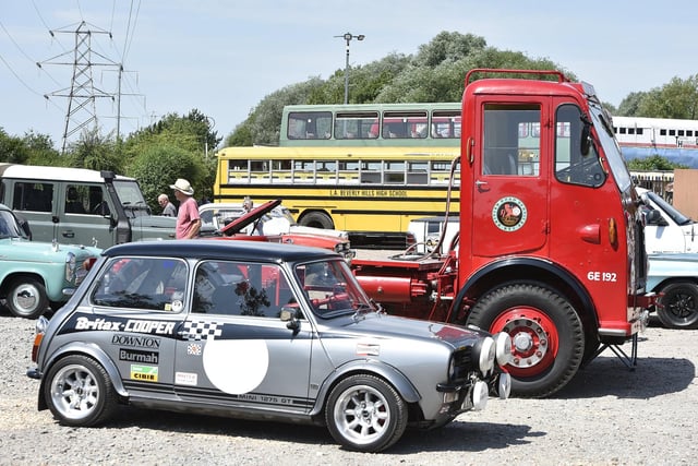Classic car and bus rally at Railworld. 