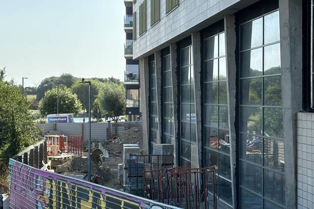 Building work is still underway on Peterborough's Hilton Garden Inn at Fletton Quays