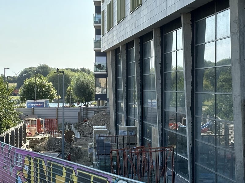 Building work is still underway on Peterborough's Hilton Garden Inn at Fletton Quays