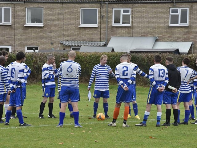 The first team rested at the side lines while the club's trusty supporters stepped in to play.