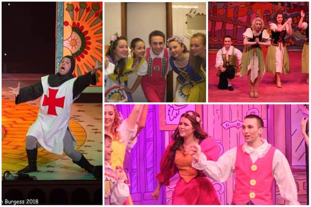 George Dee in panto at The Cresset down the years