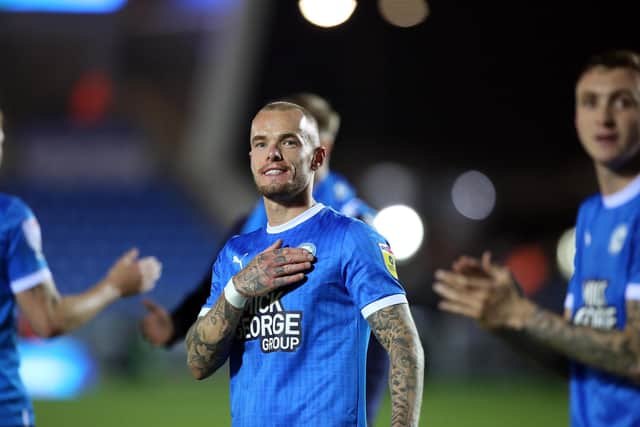 Joe Ward left Peterborough United to join Derby in the summer. Photo: Joe Dent.