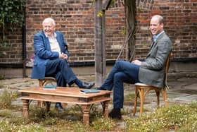 Prince William with Sir David Attenborough at the 2020 launch of the Earthshot Prize