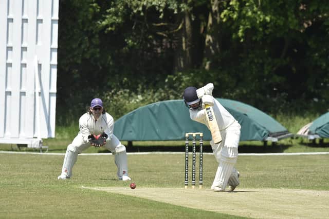 Bevan Stokie batting for Castor against Saffron Walden seconds. Photo: David Lowndes.