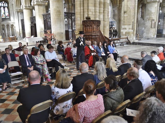 Guests at the service