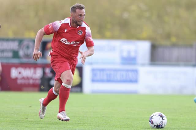 Ricky Miller in action for Stamford AFC this summer. Photo: Rob O'Brien.