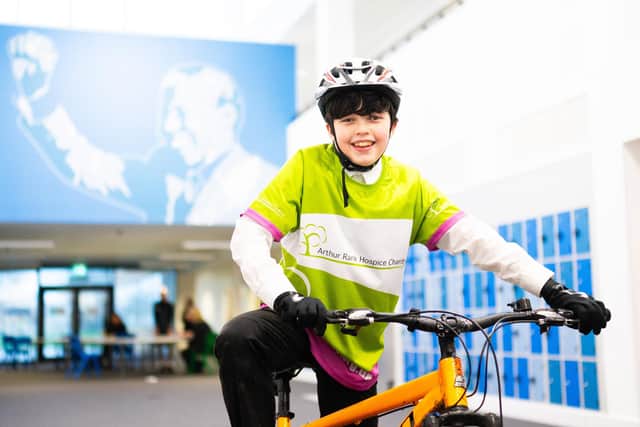 Sam cycled 36 miles over five days during half-term.