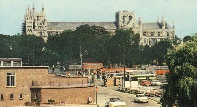 A view looking towards the Cathedral