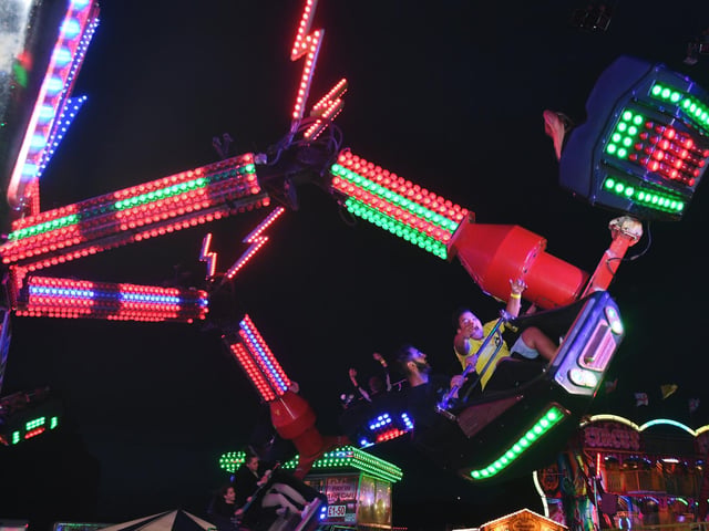 Some of the rides at the fair