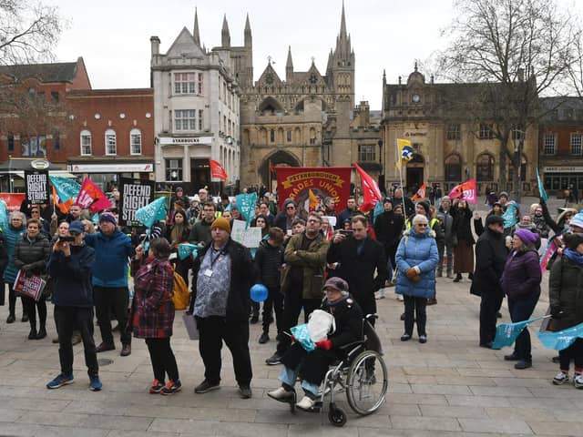 The ‘Right to Strike’ Rally was organised by the Peterborough Trades Union Council (PTUC) on February 1 this year.