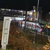 The train at Huntingdon Station