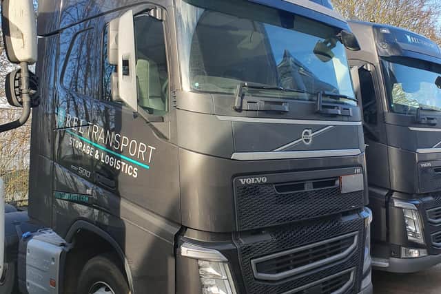 HGVs belonging to REL Transport based in Orton Southgate, Peterborough.