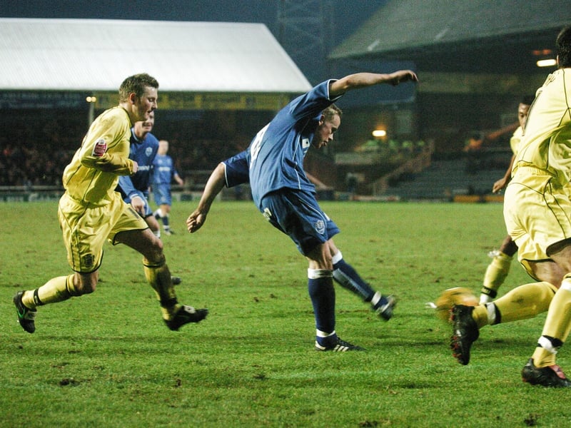 First Posh goal aged 19 years 07 months 26 days v Bury, January 2, 2006 (pictured). Posh youth team graduate who went on to play 118 times for Posh before injury curtailed a promosing career. His first Posh goal arrived in a 4-1 League Two win over Bury. He scored five Posh goals in total including both in a 2-0 win at Wrexham.