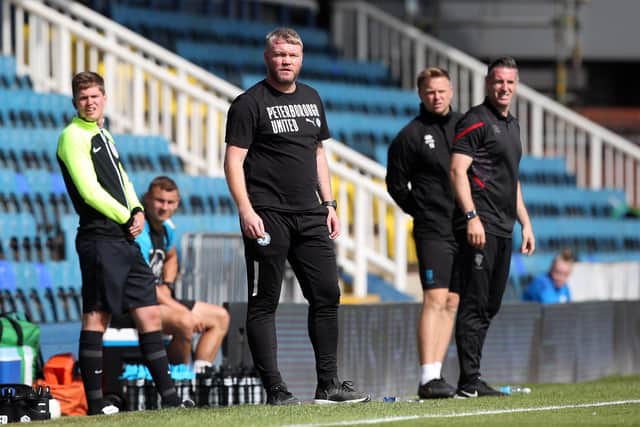 Posh boss Grant McCann during Saturday's win over Lincoln City. Photo: Joe Dent/theposh.com.